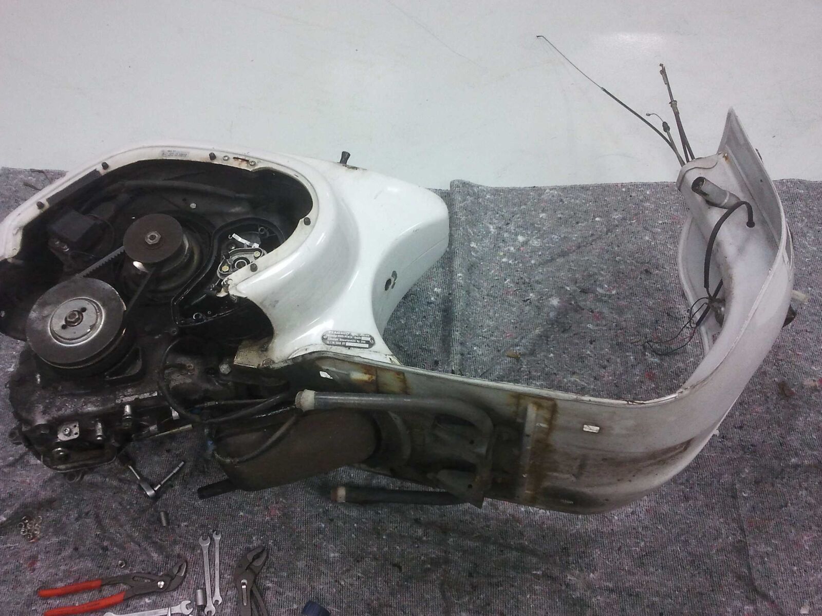 Reparación maneta caramina Vespa PX50 XL2 